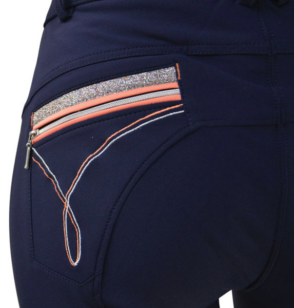 Hy Belgravia NAVY/PEACH Ladies Breeches