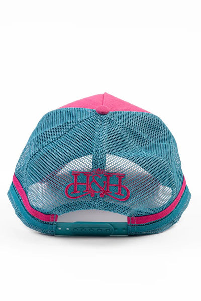 H&H Trucker Hat - Hot Pink & Turquoise