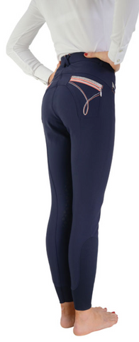 Hy Belgravia NAVY/PEACH Ladies Breeches